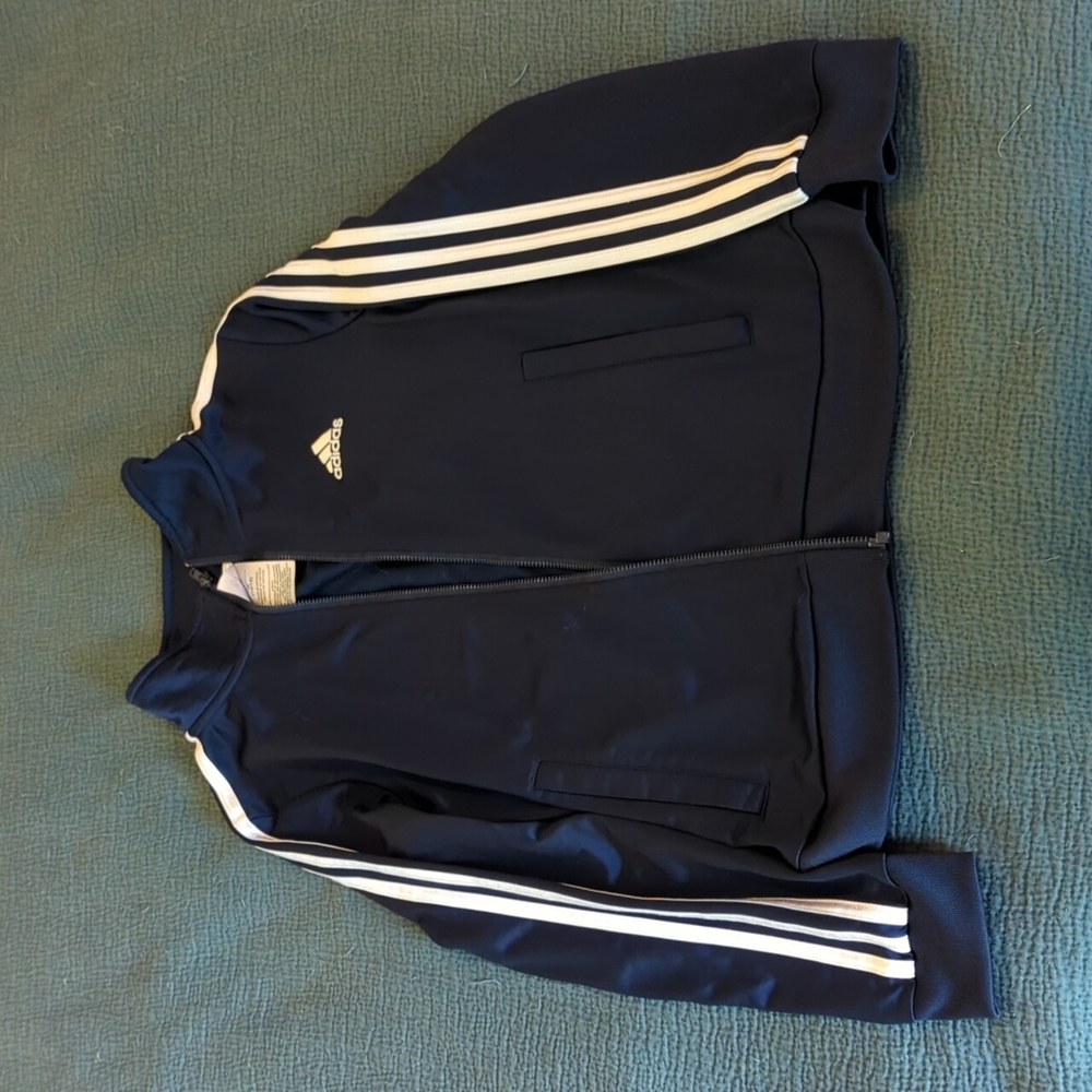 Adidas Dark Blue youth medium zip